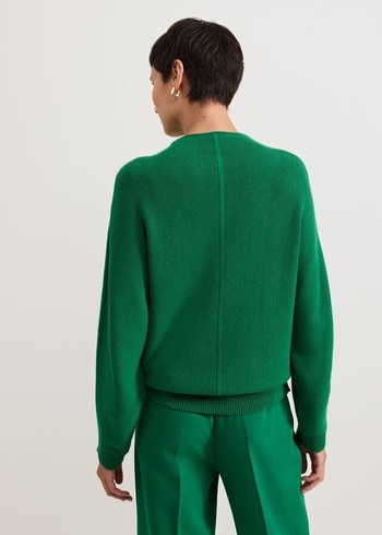 Phase Eight Jess Textured Funnel Neck Knitwear Green Canada | UFPYDG-802